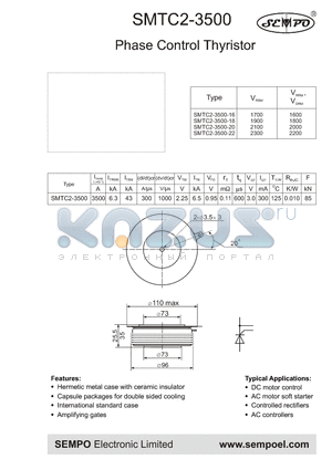 SMTC2-3500-20 datasheet - Phase Control Thyristor