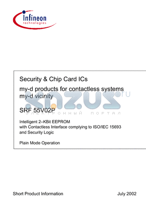 SRF55V02PY2.0 datasheet - Security & Chip Card ICs (my-d vicinity)