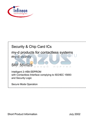 SRF55V02SY1.0 datasheet - Security & Chip Card ICs (my-d vicinity)