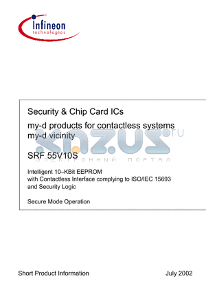 SRF55V10SMCC8 datasheet - Security & Chip Card ICs (my-d vicinity)