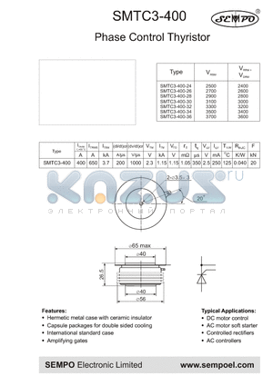 SMTC3-400-24 datasheet - Phase Control Thyristor