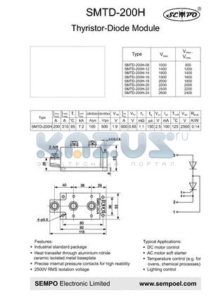 SMTD-200H datasheet - THYRISTOR-DIODE MODULE