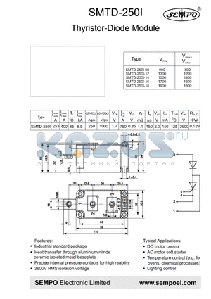 SMTD-250I-14 datasheet - THYRISTOR-DIODE MODULE