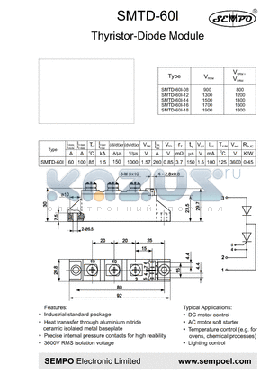 SMTD-60I-14 datasheet - THYRISTOR-DIODE MODULE