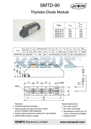 SMTD-90-14 datasheet - THYRISTOR-DIODE MODULE