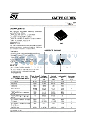 SMTPB107 datasheet - TRISILTM