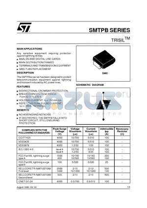 SMTPB169 datasheet - TRISILTM