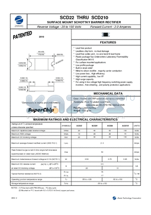 SCD24 datasheet - SURFACE MOUNT SCHOTTKY BARRIER RECTIFIER