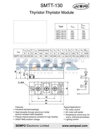 SMTT-130-14 datasheet - THYRISTOR-THYRISTOR MODULE