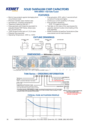 T496C106M025AS datasheet - SOLID TANTALUM CHIP CAPACITORS