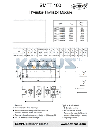 SMTT-160H datasheet - THYRISTOR-THYRISTOR MODULE