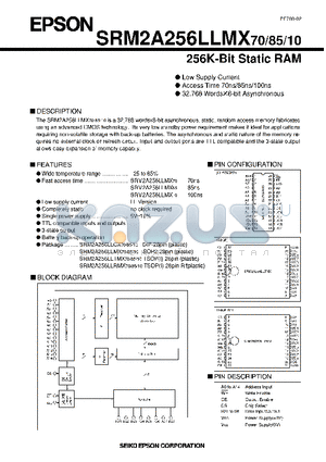 SRM2A256LLRMX70 datasheet - 256K-Bit Static RAM