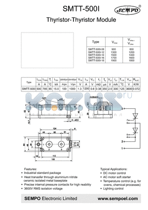 SMTT-500I datasheet - THYRISTOR-THYRISTOR MODULE