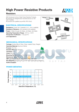 RP52525RXXXXGTTR datasheet - High Power Resistive Products