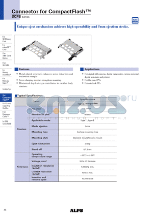 SCFB1A0600 datasheet - Connector for CompactFlash