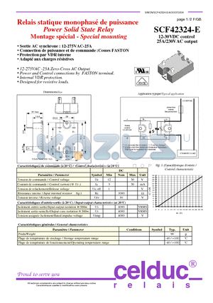 SCF42324-E datasheet - Power Solid State Relay
