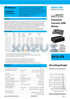 RCD-24-1.20 datasheet - Constant Current LED Driver