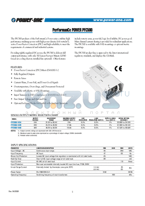 PFC500-1048 datasheet - PerFormanCe POWER