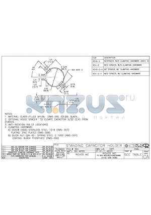 SCH-2-H datasheet - STANDING CAPACITOR HOLDER