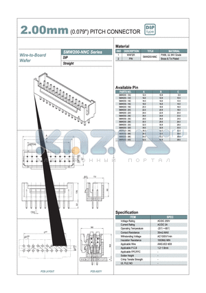 SMW200-10C datasheet - 2.00mm PITCH CONNECTOR