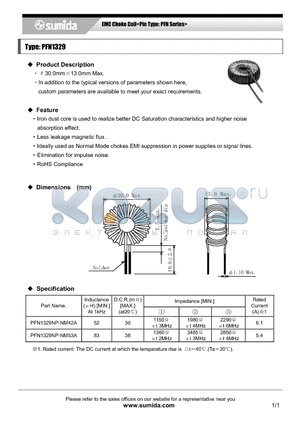 PFN1329NP-NM53A datasheet - EMC Choke Coil