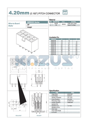 SMW420-02P datasheet - 4.20mm PITCH CONNECTOR
