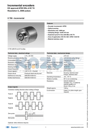 X700.113213 datasheet - Incremental encoders