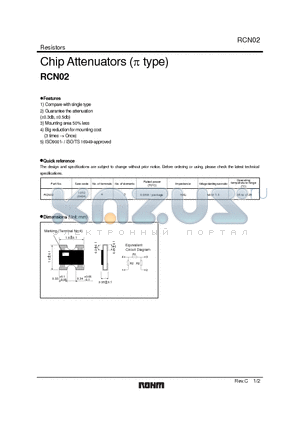 RCN02M1PPEA55010 datasheet - Chip Attenuators