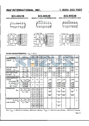 SCL4051B datasheet - MULTIPLEXER/DEMULTIPLEXER