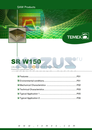SRW150 datasheet - Ultra Low Noise 500 MHz SAW Oscillators