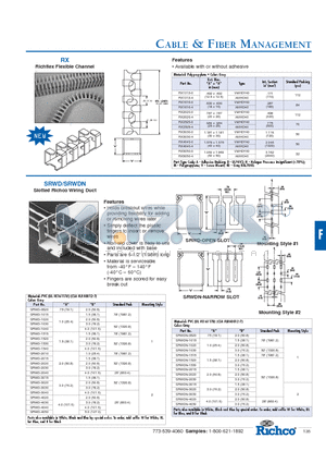 SRWD-1030 datasheet - CABLE & FIBER MANAGEMENT