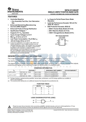 V62/04732-02YE datasheet - SINGLE 2-INPUT POSITIVE-NAND GATE