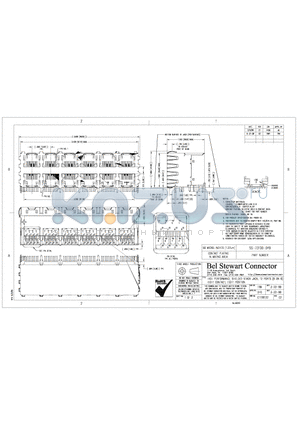 SS-73100-049 datasheet - HIGH PERFORMANCE SHIELDED STACK JACK, 12 PORTS (6 ON 6) EIGHT CONTACT, EIGHT POSITION