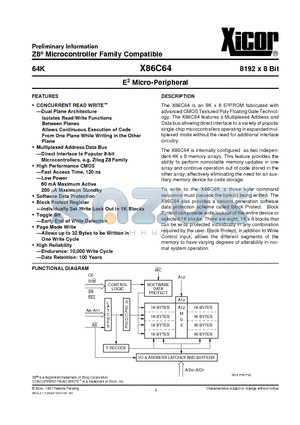 X86C64 datasheet - E2 Micro-Peripheral