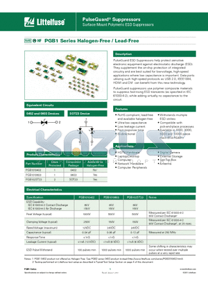 PGB1020603KR datasheet - PGB1 Series Halogen-Free / Lead-Free