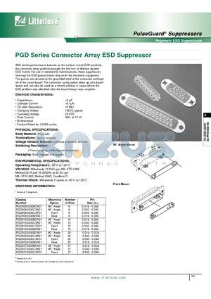 PGD009S030BSA01 datasheet - PGD Series Connector Array ESD Suppressor