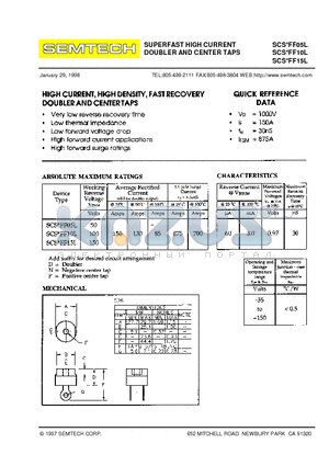 SCSFF10L datasheet - SUPERFAST HIGH CURRENT DOUBLER AND CENTER TAPS