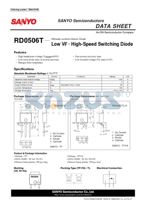 RD0506T-H datasheet - Diffused Junction Silicon Diode Low VF . High-Speed Switching Diode