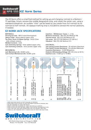 TTEZNH15E38T datasheet - EZ NORM JACK