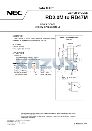 RD16M datasheet - ZENER DIODES 200 mW 3-PIN MINI MOLD