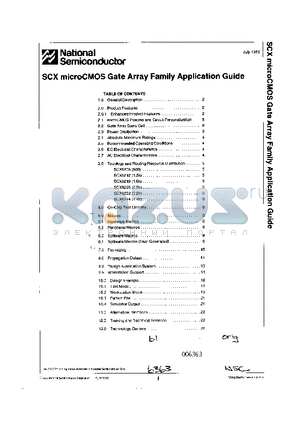 SCX6225 datasheet - SCX MICROCMOS GATE ARRAY FAMILY APPLICATION GUIDE