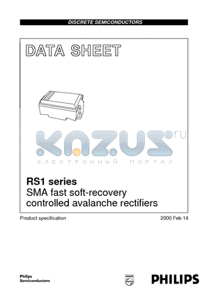 RS1M datasheet - SMA fast soft-recovery controlled avalanche rectifiers