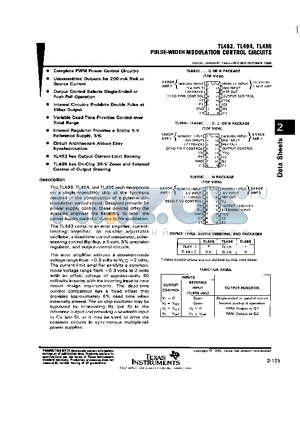 TL494IJ datasheet - PULSE-WIDTH-MODULATION CONTROL CIRCUITS