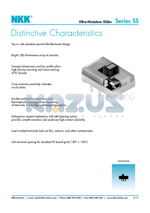 SS22SDH2LE datasheet - Ultra-Miniature Slides