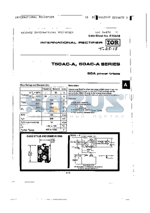 T50AC-A datasheet - 50A POWER TRIACS