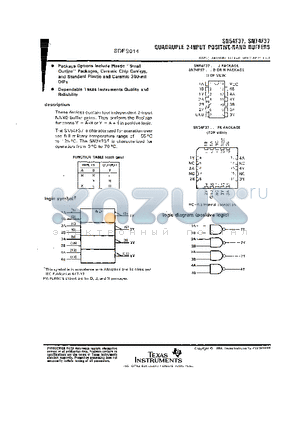 SN54F37J datasheet - QUADRUPLE 2-INPUT POSITIVE-NAND BUFFERS