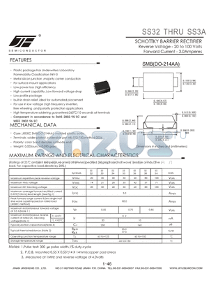 SS34 datasheet - SCHOTTKY BARRIER RECTIFIER