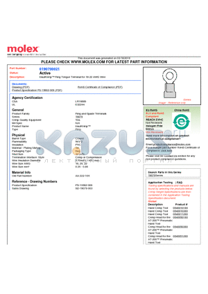 SD-19070-003 datasheet - InsulKrimp Ring Tongue Terminal for 18-22 AWG Wire