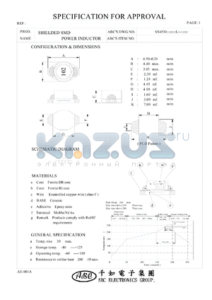 SS4530472ML datasheet - SHIELDED SMD POWER INDUCTOR
