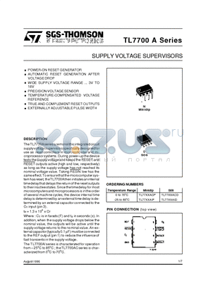 TL77-AI datasheet - SUPPLY VOLTAGE SUPERVISORS